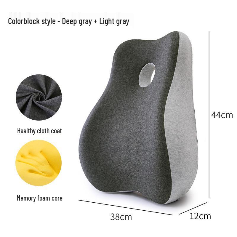 Ergonomic Memory Foam Lumbar Support Pillow for Office, Car, and Pregnancy