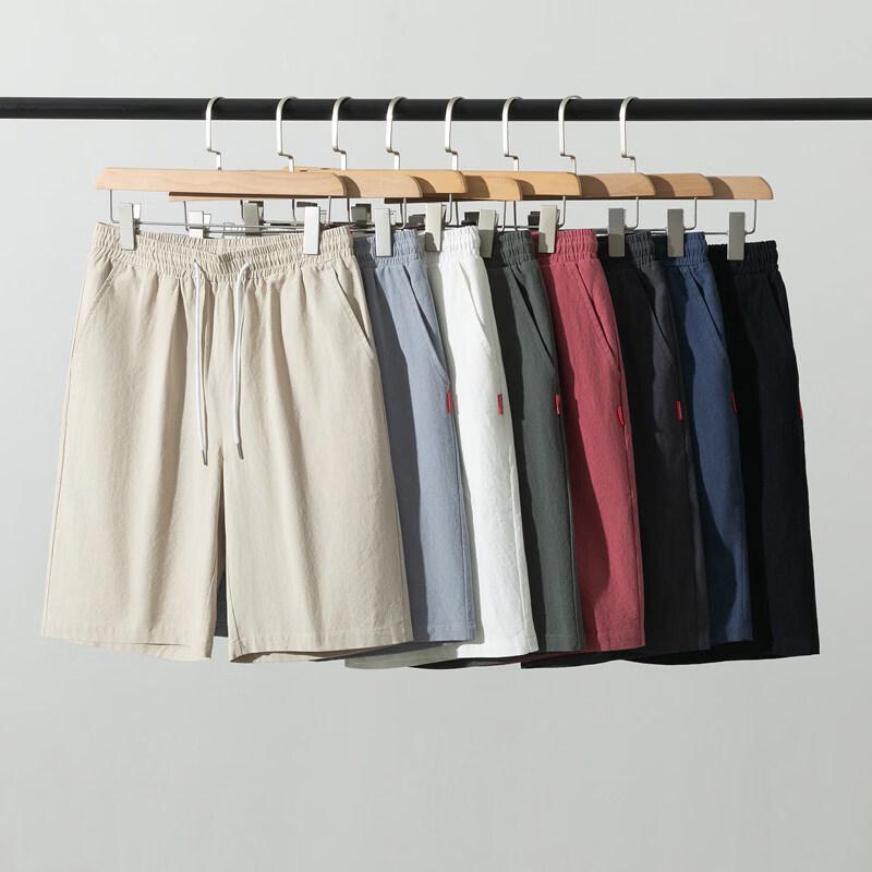 Yalu Men's Linen Blend Casual Shorts