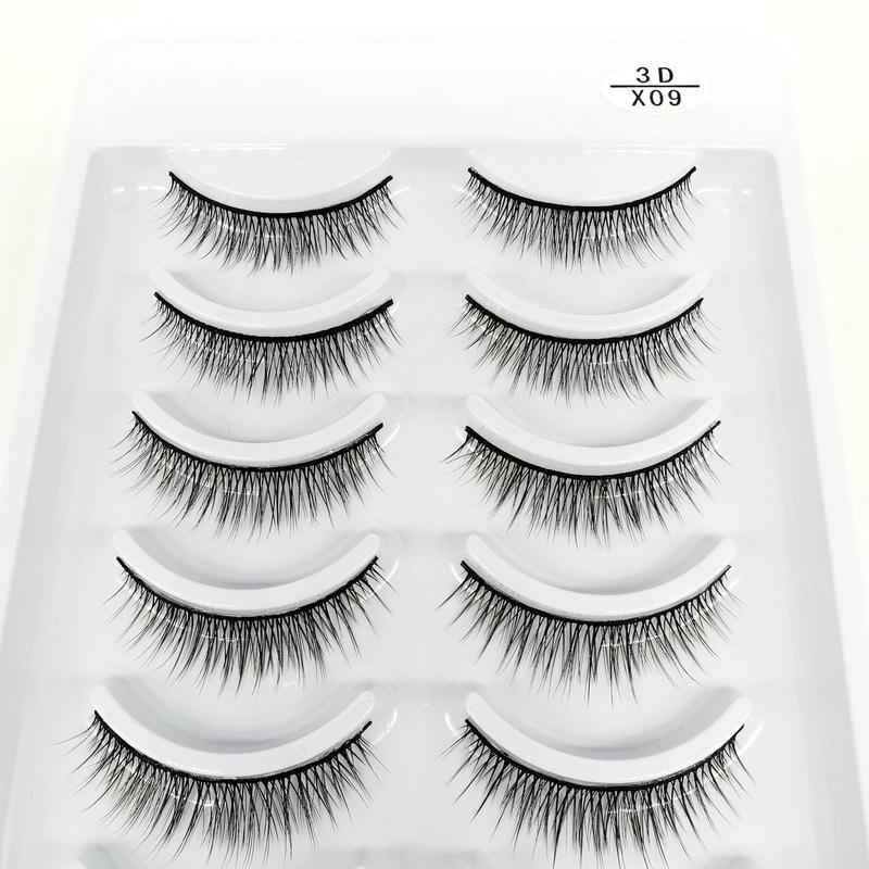 3D False Eyelashes (10 Pairs) - Natural Curl, Soft, Multi-Layered