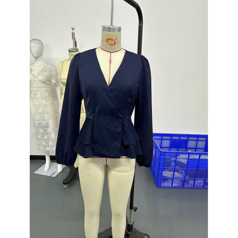 Spring And Autumn New Women Fashion Suit Jacket Elegant Slim-Fit Waist-Cinching Blouse