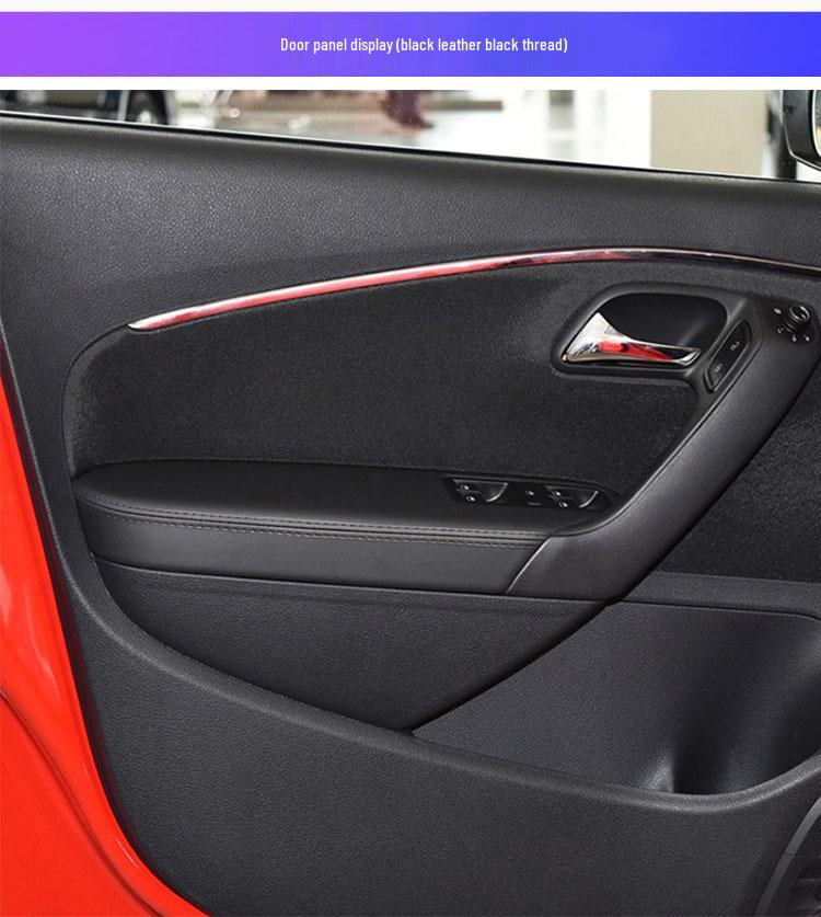 Leather Door Armrest Wrap for 2011-2018 VW Polo and Polo Cross