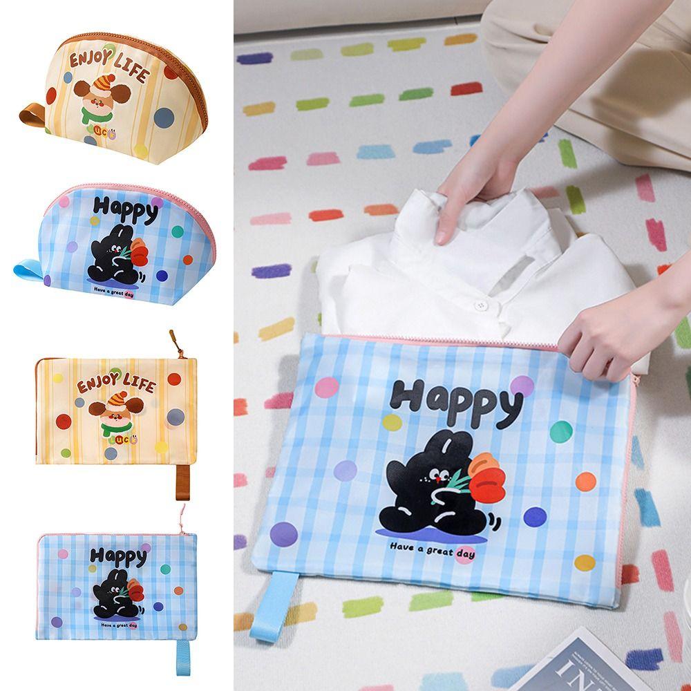 

Large-Capacity Travel Storage Bag Waterproof Makeup Bag Cute Underwear Socks Bag Blue-S