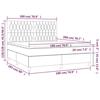 3143218 vidaXL Divan Bed and Mattress Dark Grey 180x200cm Velvet