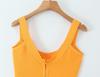 French Retro Sleeveless Knit Mini Dress - Sweet, Elastic Waistband, Pure Color for Women