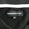 Semanticdesign Short Sleeve V-neck T-shirt Men’s M black(USED)