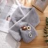 Japanese cute cartoon flower cross scarf autumn and winter warm neck protection small fresh scarf student couple versatile