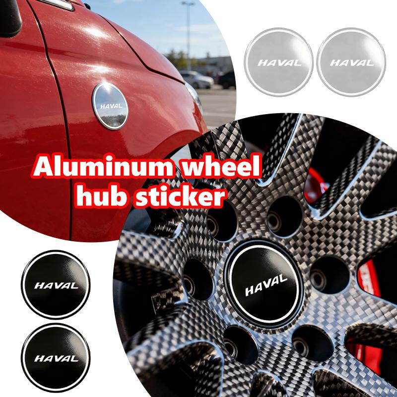 Aluminium Emblem Car Wheel Center Cover Sticker Hub Caps Decal For Haval H5 H7 H8 H9 M4 M6 F5 F9 F7X F7H H2S Jolion Great Wall