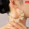 A Pair of Novel Design Full-circle Butterfly Fashion Earrings for Women