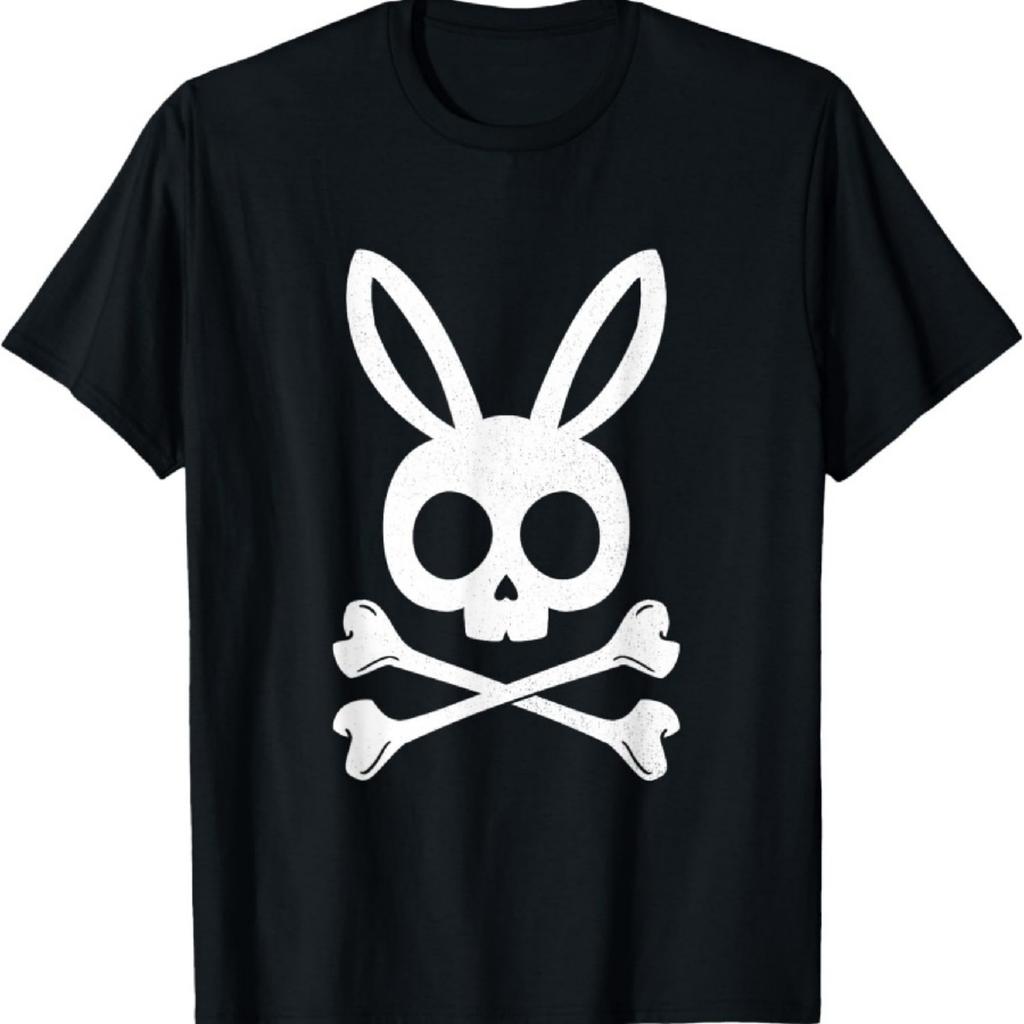 Funny Easter Pirate Jolly Roger Bunny Skull Rabbit Kids Boys T-Shirt