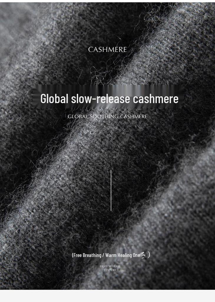 Women's Cashmere Cardigan - Fake Two-Piece, Slimming, Short, Round Neck, Gentle Style for Autumn/Winter 2025