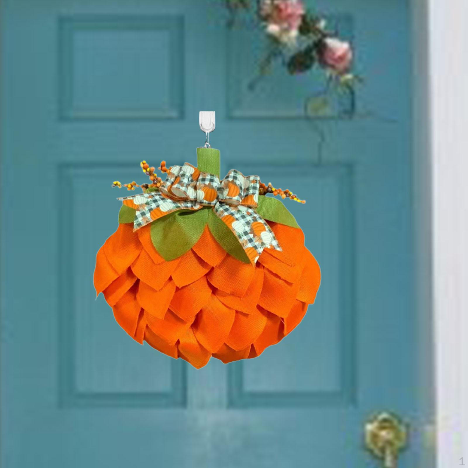 

Harvest Wreath Fall 16 inch Pumpkin Garland Hanging Autumn for