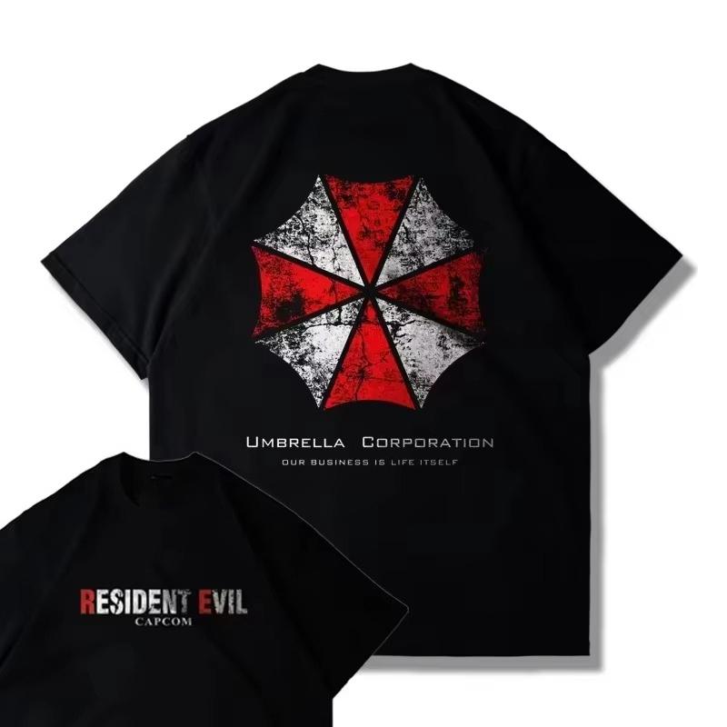 Capcom Games PS5 Resident Evil 4 Remastered Short Sleeve T-Shirt Men's and Women's Clothing Printed Harajuku Y2k Top