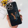 For iPhone 16 Pro Max 16 Plus Bumper Case Clear Soft TPU Coque Cover For iPhone16 16+ Initials Letter Pattern Silicone Funda