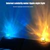 Rotating Water Ripple Atmosphere Lamp Water Ripple Lamp Bedroom Bedside Flame Romantic Lamp Dynamic Square Desk Lamp