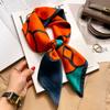 Blue and white temperament 71 small square scarf silk scarf women's new summer thin versatile fashion simple high-end scarf