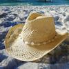 Cowgirl Hats for Women Straw Cowboy Hat Western Beach Sun Hat with Shapeable Brim for Coastal Cowgirl men hats