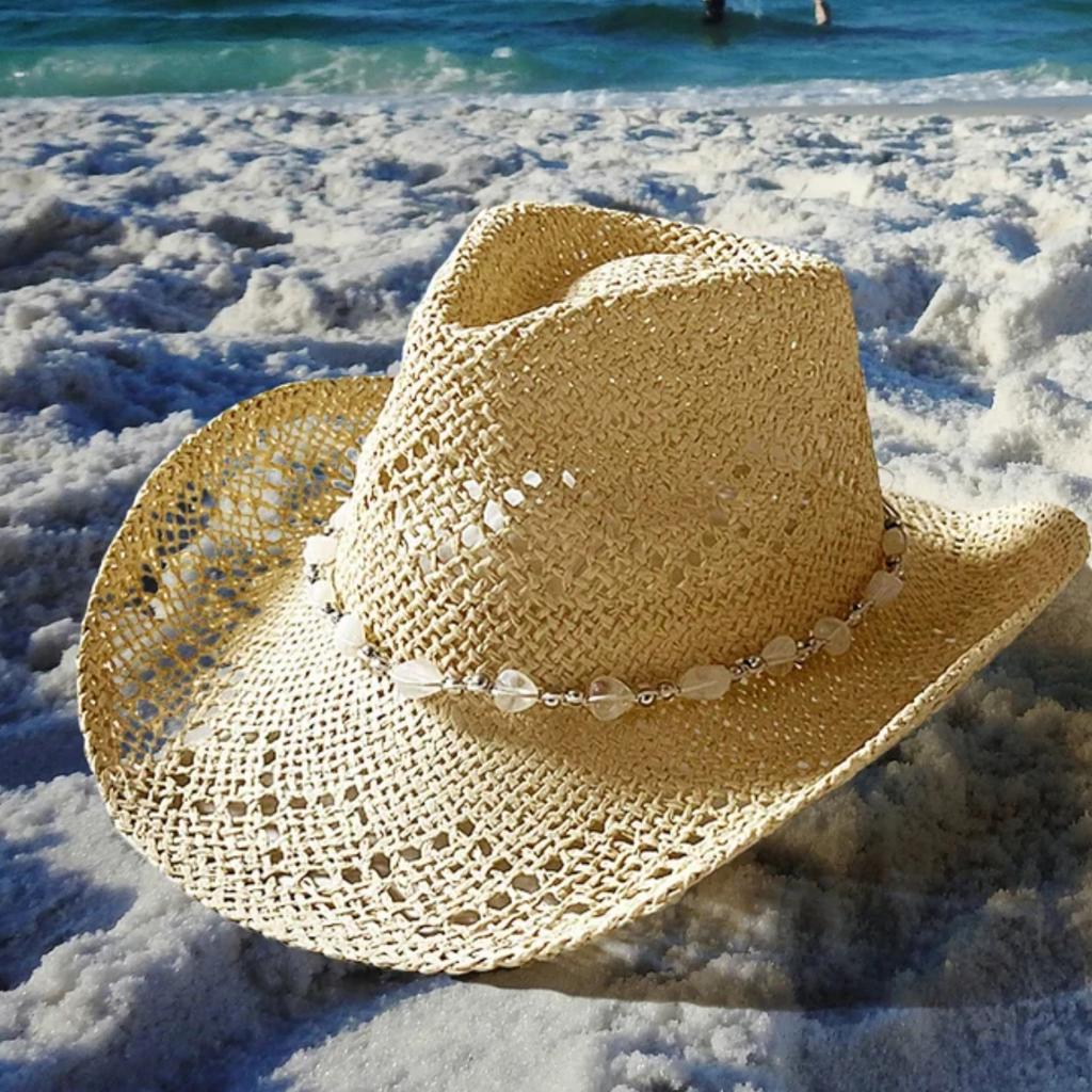 Cowgirl Hats for Women Straw Cowboy Hat Western Beach Sun Hat with Shapeable Brim for Coastal Cowgirl men hats