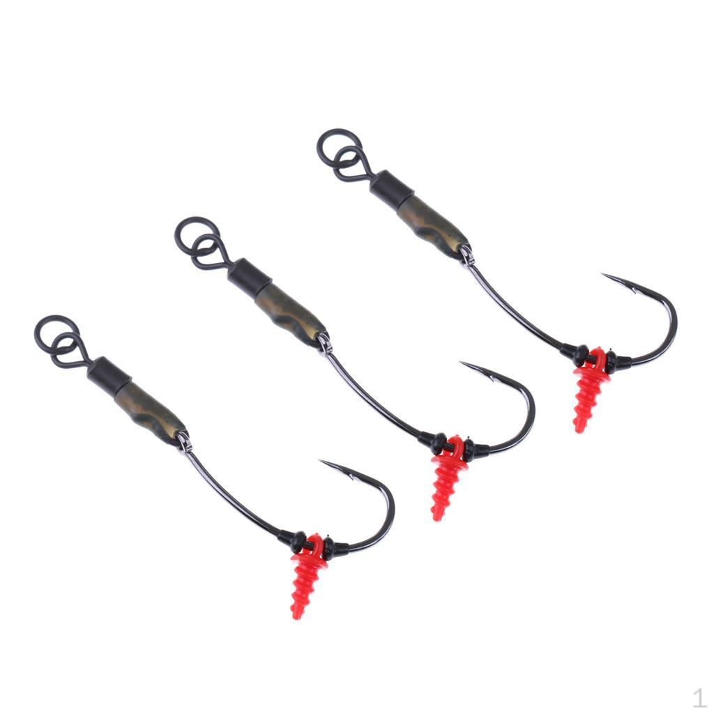 3Pcs Rigs Fishing Hook with Swivel for Big Game Sea