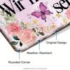 Metal Poster Wall Art Inspirational German Quote Butterfly Flower Home Decor Gift