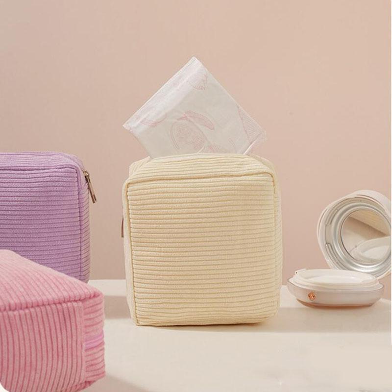 Mini Kosmetiktasche für Lippenstift Karten Münzen Hygieneartikel Aufbewahrungstasche Damen Cord Reise Kosmetik Organizer Tasche