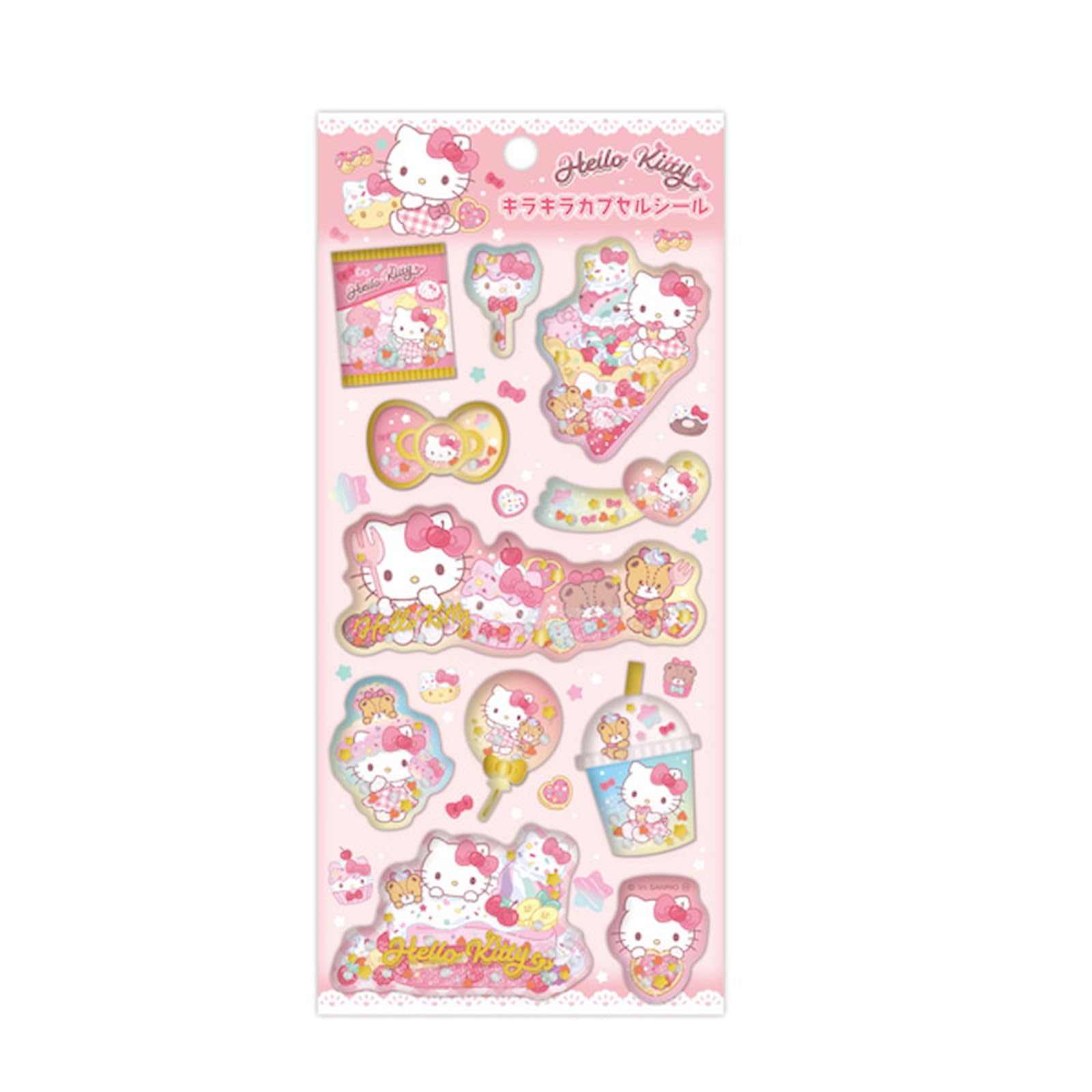 Компания K Наклейки-капсулы Sanrio Characters Sparkly 2 Hello Kitty SAC-KCP2-KT