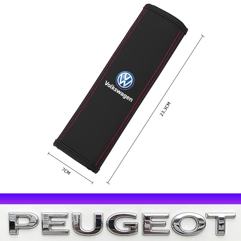 Car Seat Safety Belt Shoulder Protector Pad Accessories Valve Cap For VW Golf Amarok T5 Phaeton Teramont ID3 Tiguan T-Cross Pass ydcp0