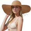 Simple Summer Beach Straw Hat Women's Summer Seaside Vacation Big Brim Sun Protection Sunshade Sun Hat
