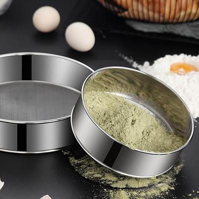 40 Mesh Kitchen Ultrafine Mesh Flour Sifter Professional Round Sieve Stainless Steel Sugar Sieve Cake Baking Strainer
