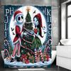 Christmas Scary Doll Christmas Tree Shower Curtain, Bathroom Decorative Shower Curtain, Waterproof Shower Curtain with Hooks