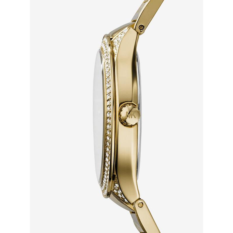 Michael Kors Kerry Pavé-Embellished Gold-Tone Watch MK3312