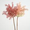 Autumn Red Artificial Cotinus Spray Flocked Artificial Smoke Tree Stem for Rustic Fall Decor Home Wedding Floral Arrangement