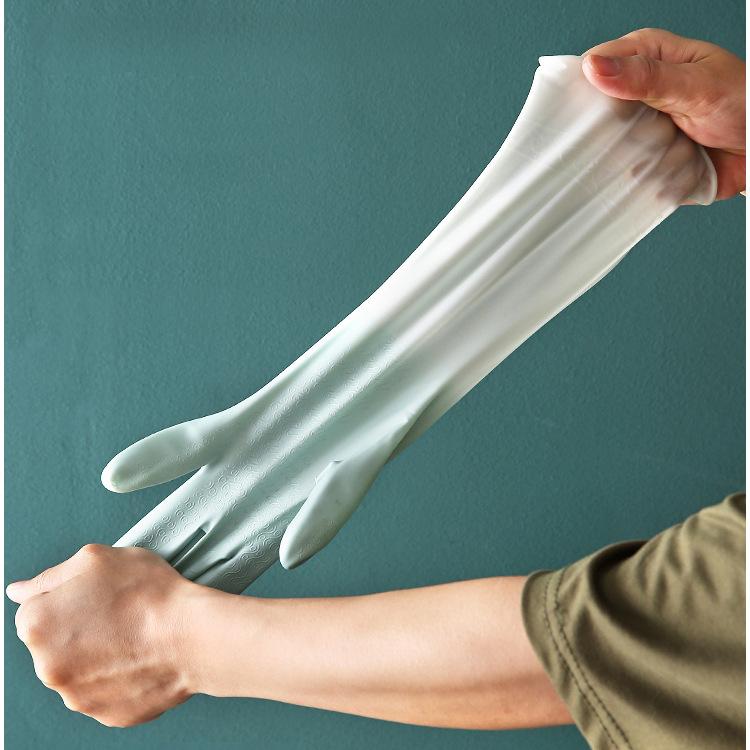 Kitchen Dishwashing Household Gloves Washing Clothes Waterproof Two-color Gloves Washing Dishes Gradient Color Gloves Washing Dishes Gloves