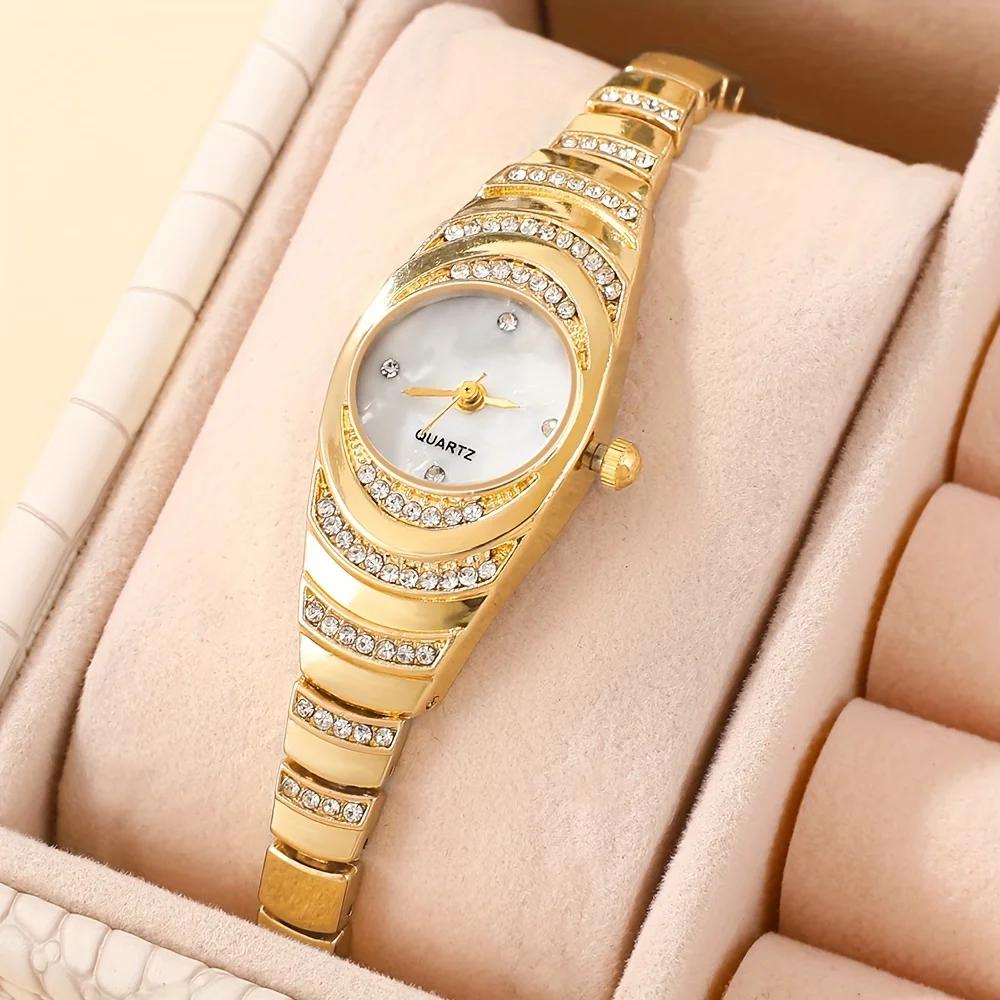 1pc-Elegant and Fashionable Women's Watches with Rhinestones and Quartz for Women