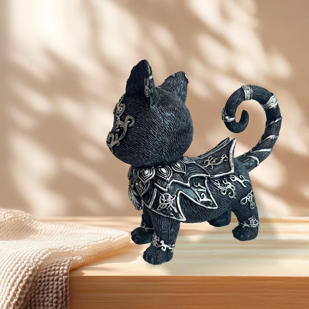 Mysterious Black Kitten Black Cat Toy Ornament Desktop Ornament Cat Action Figure  Collection