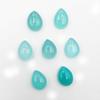 Natural Aqua Chalcedony Pear Cabochon Loose Gemstone Lot 13 Pcs 12*16 MM 100 CT For Jewelry Making