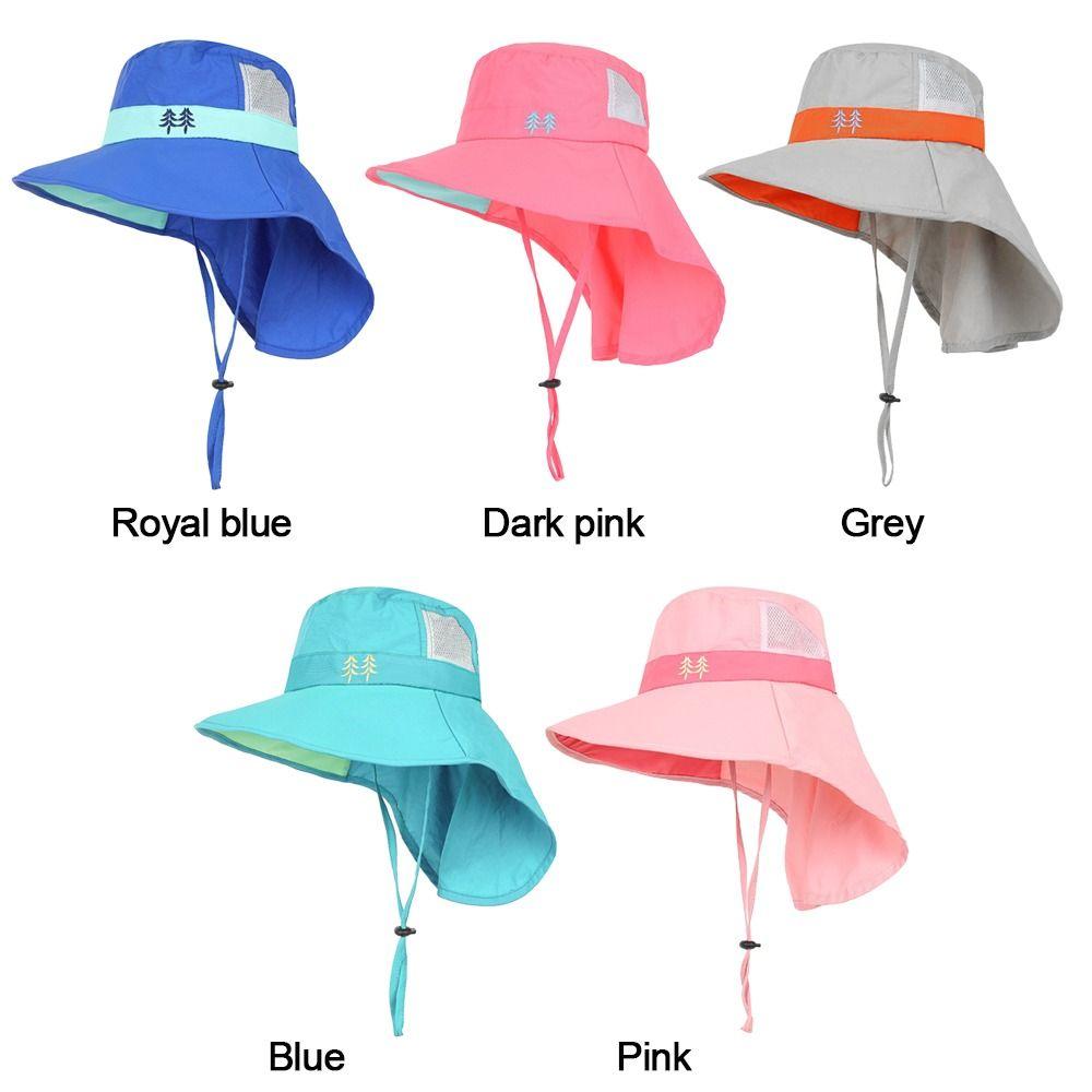 Sunscreen Boy Girl Beach Cap Children Bucket Hats UV Protection Sun Hat Wide Brim Cap