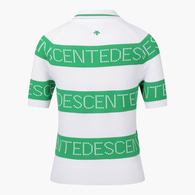 DESCENTE GOLF Women'S Knee-Length Short-Sleeve Collared Sweater (Dp12Wfkp31)