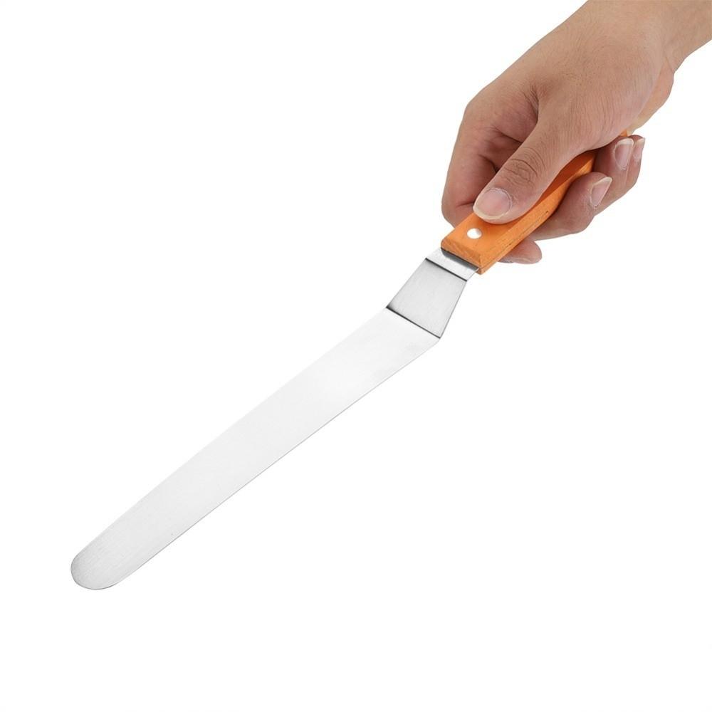 Food Grade Cake Spatula Stainless Steel Blade Palette Knife Durable Icing Spatula  Cake Decorating