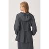 Huit Hooded Big Pocket Half Jumper Htwjp6i05t