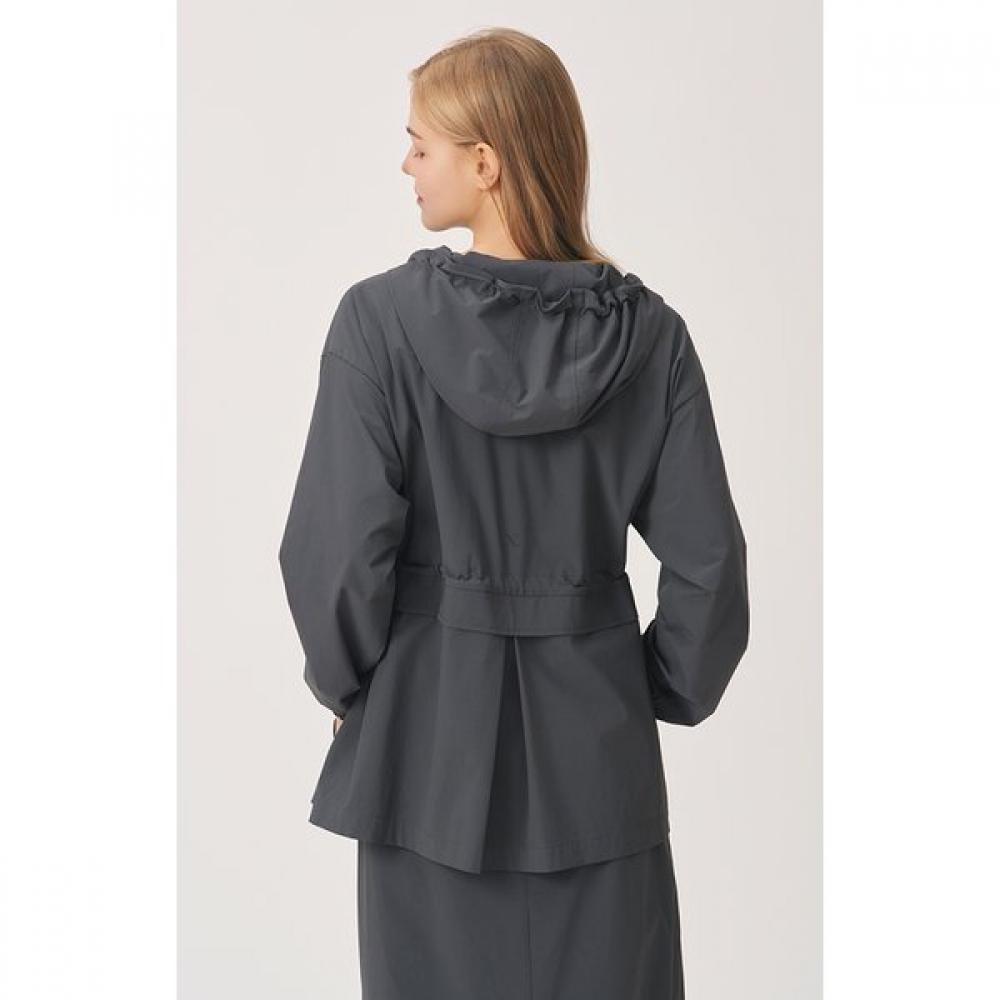 Huit Hooded Big Pocket Half Jumper Htwjp6i05t