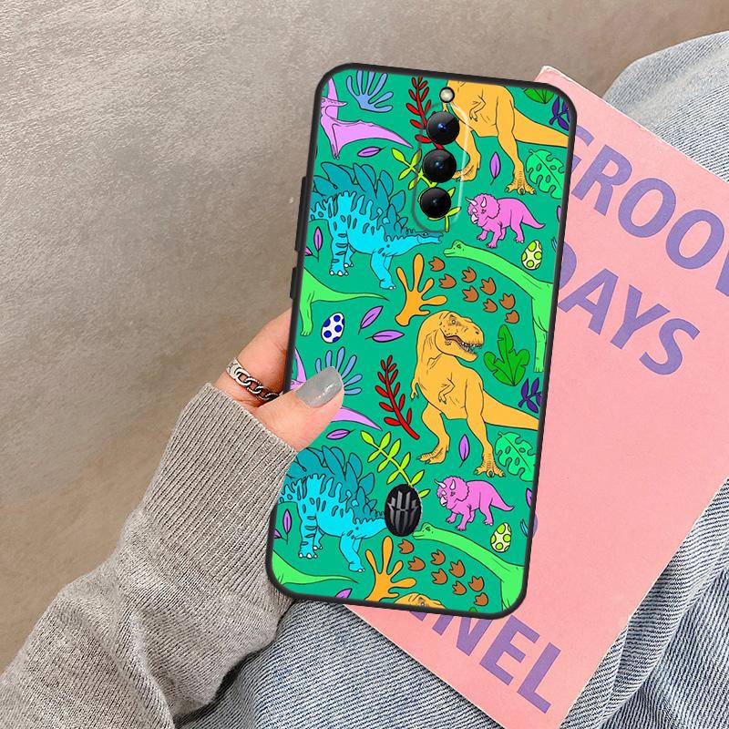 

Чехол для телефона Dino King с цветочным принтом динозавра для ZTE Nubia Red Magic 5G 5S 6R 6S 7S Pro RedMagic 8 Pro 6 7 Pro, задняя крышка Red Magic 5G