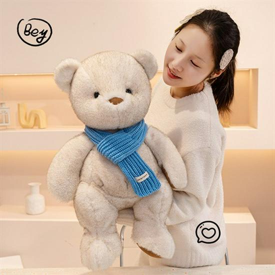 Plush Scarf Teddy Bear - Sleep Companion Doll & Children's Birthday Gift