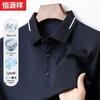 Men's Mulberry Silk Blend Long-Sleeve Polo Shirt