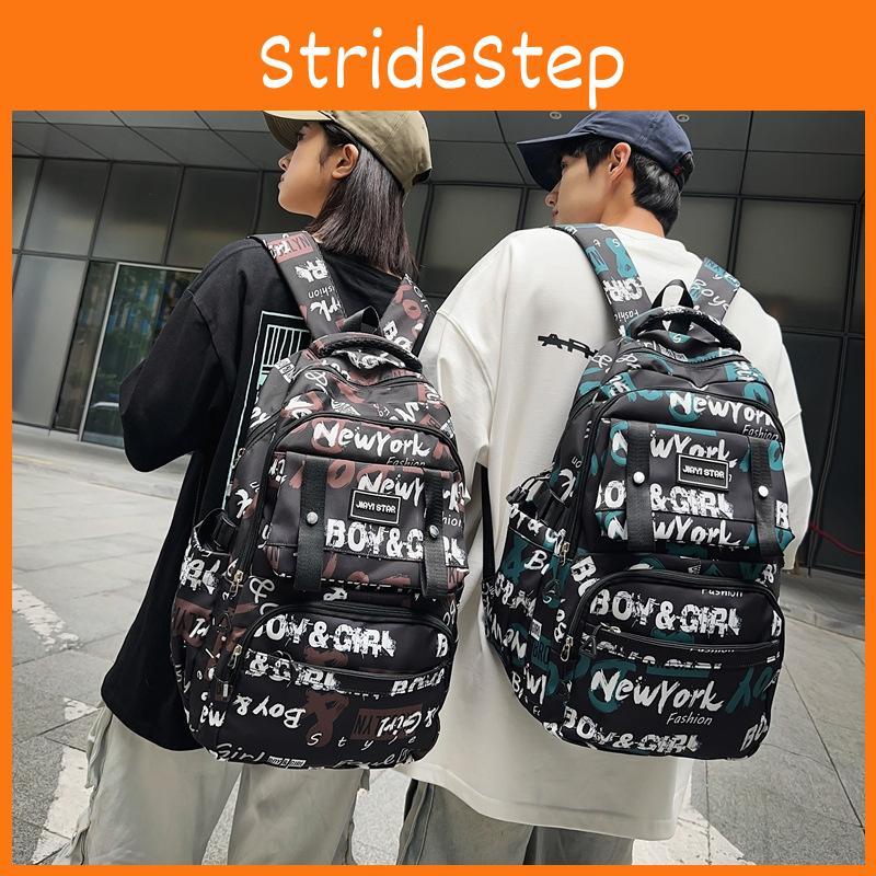Letter Graffiti Trendy Style Neutral Large Capacity Student Backpack For Teens