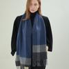 PREZZO 100% Cashmere Check Muffler PLAID Muffler ELEGANTE (4 colors)