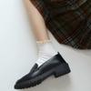 Black Soft Sister Small Leather Shoes Women'S British Style Flat Spring Retro Japanese Jk Uniform Single Shoes Tide