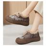 Cotton Shoes Women's Winter Embroidered Fur Shoes Warm Snow Boots with Fleece Thickened Cotton Boots Thickened with Thick Soles and Heightened Boots