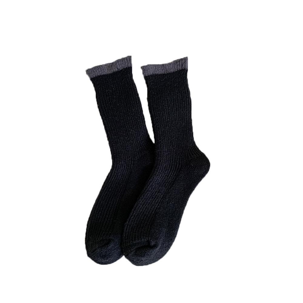 Autumn and Winter Women's Fleece Thickened Warm Fleece Socks Pile Socks Versatile Mid-calf Socks