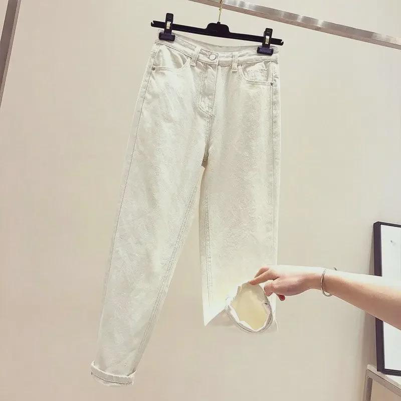 Women's Summer 2024 Light Blue High-Waisted Korean-Style Slimming Loose Straight Jeans