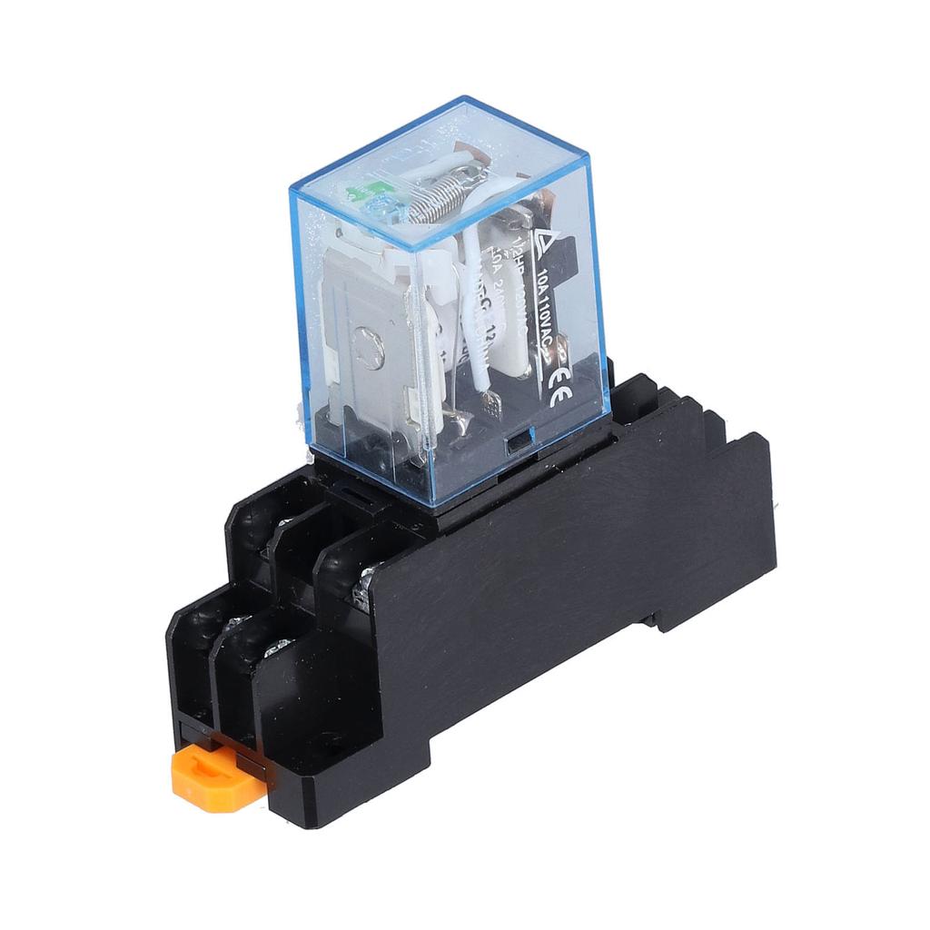 LY2NJ 8 Pins Electromagnetic Power Relays with Socket Base Indicator Light for Motors Industrial Relays 10ADC12V